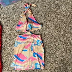 Cut out Dress with Tie Back